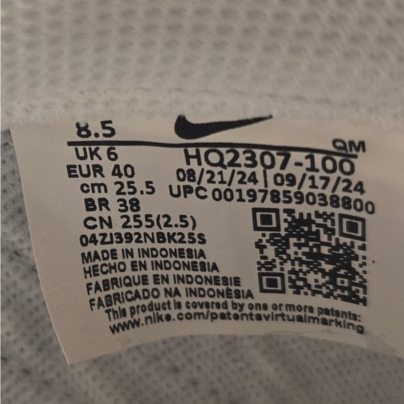 Nike Woman’s Court Legacy Lift Sneakers White & Metallic Silver Size 8.5 NEW Box - Picture 6 of 12